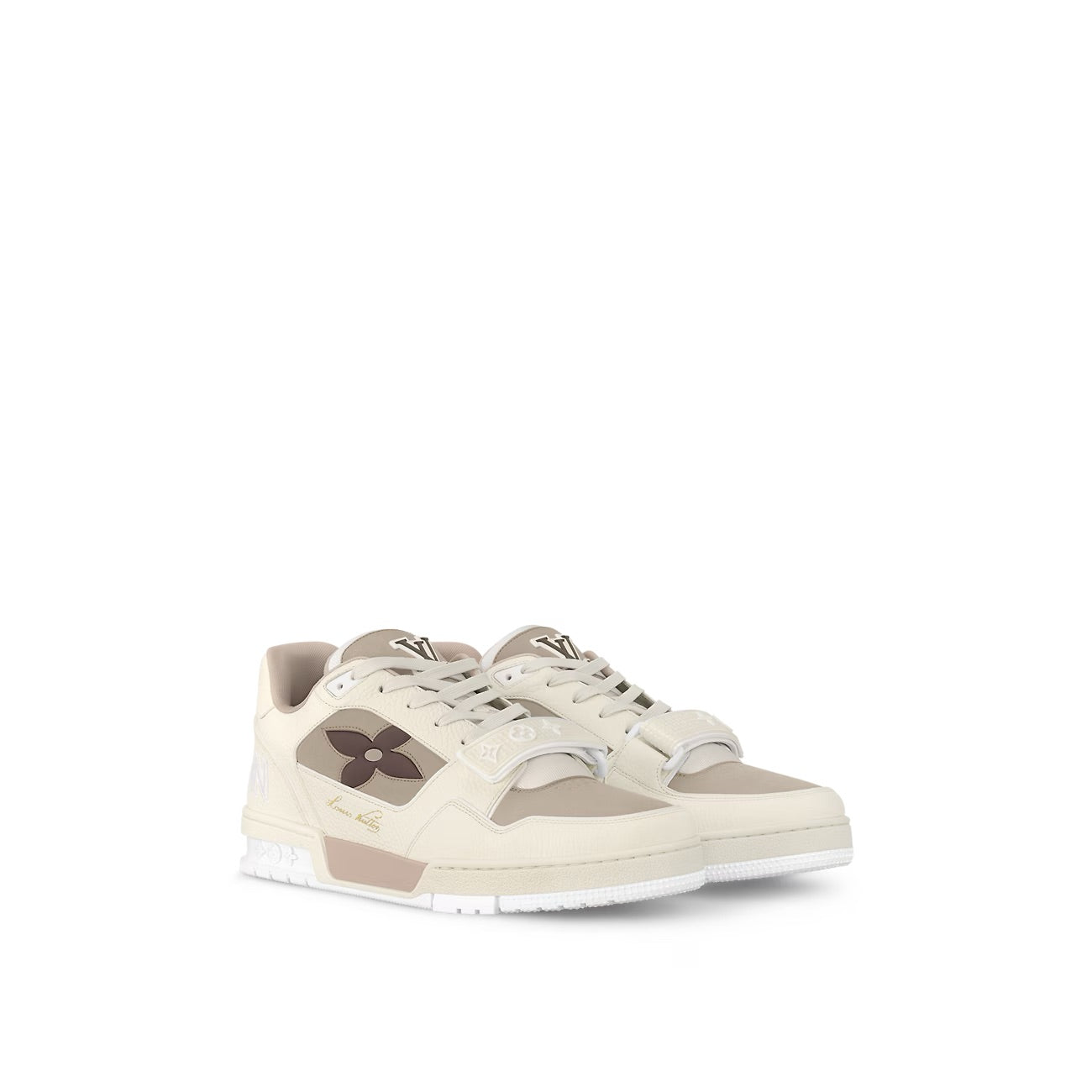 LV Trainer Sneaker Beige Klett