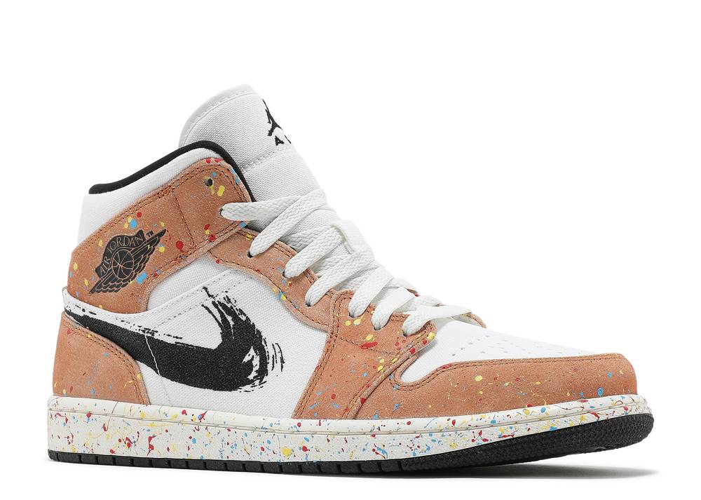 Air Jordan 1 Mid SE 'Brushstroke Paint Splatter'